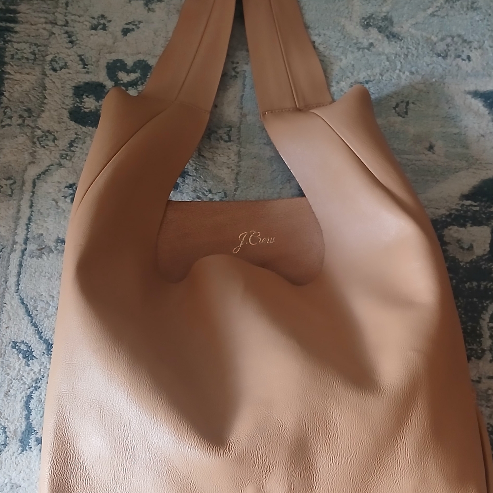 J. Crew Camel Leather Shoulder Bag